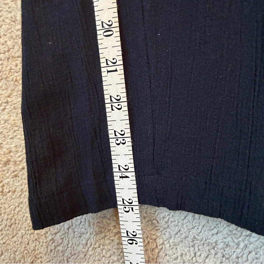 NWOT NorthStyle Black Cotton Wide-Leg Pants with Button Accents 2X - Picture 5 of 8